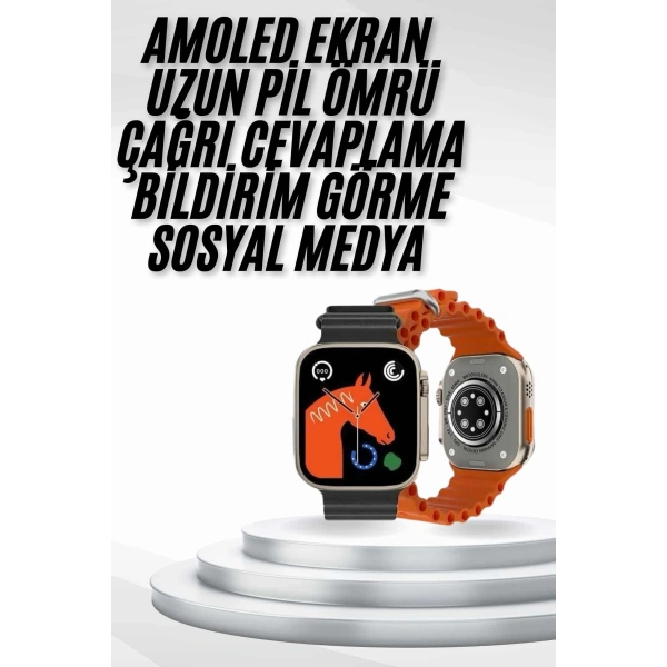 Yeni Nesil Akıllı Saat Müzik Dinleme Bildirim Görme Sesli Asistan Desteği