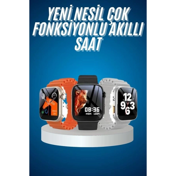 Yeni Nesil Akıllı Saat Müzik Dinleme Bildirim Görme Sesli Asistan Desteği