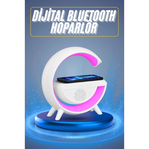 Yeni Nesil Bluetooth Hoparlör Speaker 5.0 Taşınabilir G Şeklinde Powerbankli
