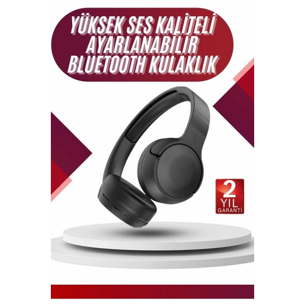 Yeni Nesil Kulak Üstü Bluetooth Kulaklık Type-C Girişli Yüksek Ses Kaliteli