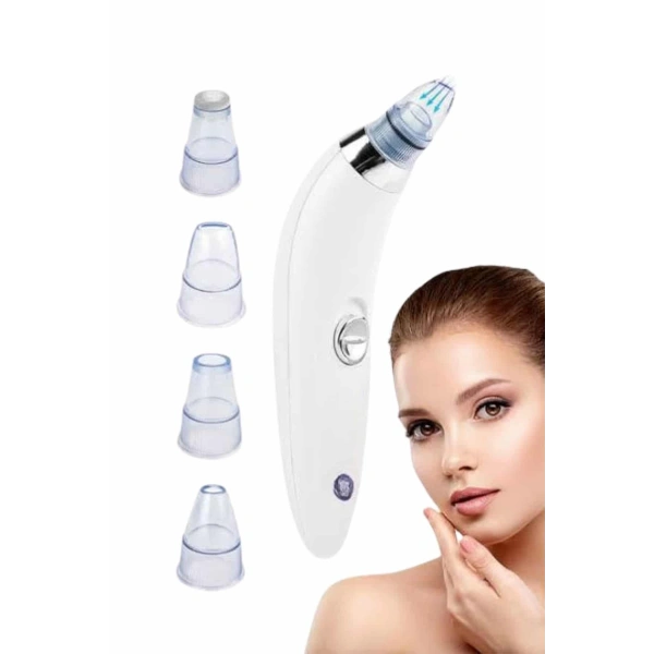 Yeni Nesil Vakumlu Pilli Siyah Nokta ve Yüz Temizleme Cihazı 4 Başlıklı