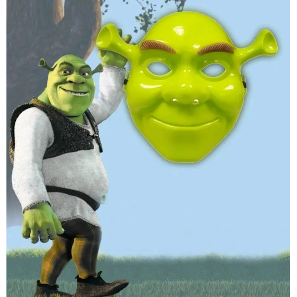 Yeşil Shrek Maskesi 21x25 cm