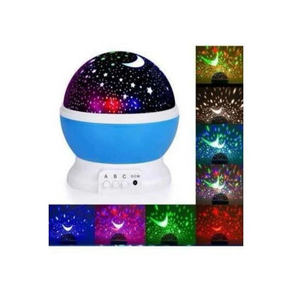 Yıldız Görünümlü Gece Lambası Renkli Masa Lambası Gökyüzü Projeksiyon