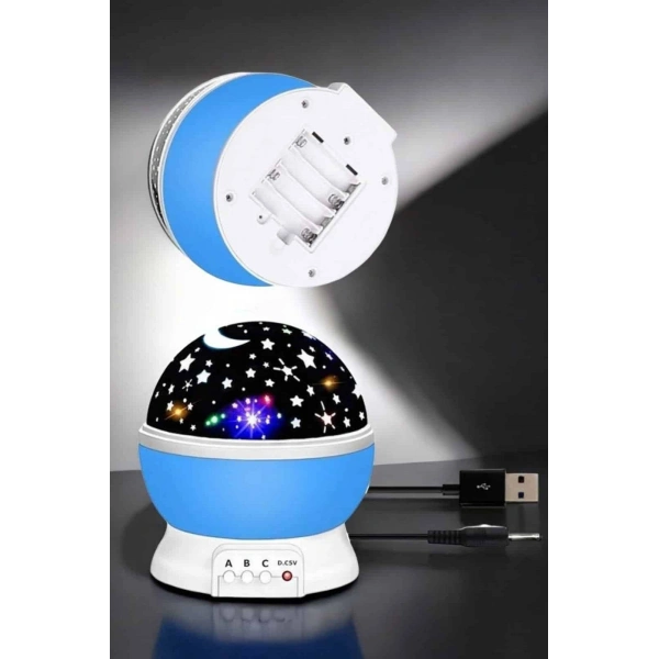 Yıldızlı Gökyüzü Projeksiyon Gece Lambası Hareketli Işık Şovu