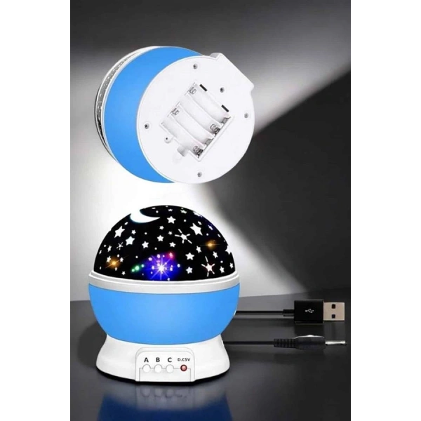 Yıldızlı Gökyüzü Projeksiyon Gece Lambası Hareketli Işık Şovu