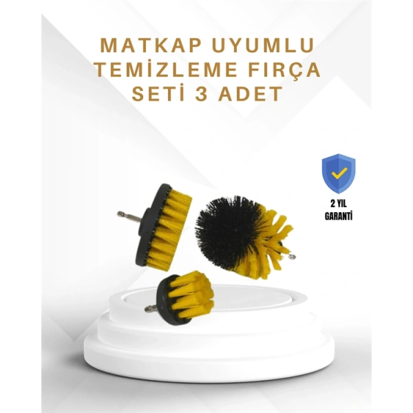 Yüksek Devirde Etkili Temizlik Sağlayan Matkap Ucu Fırça Seti
