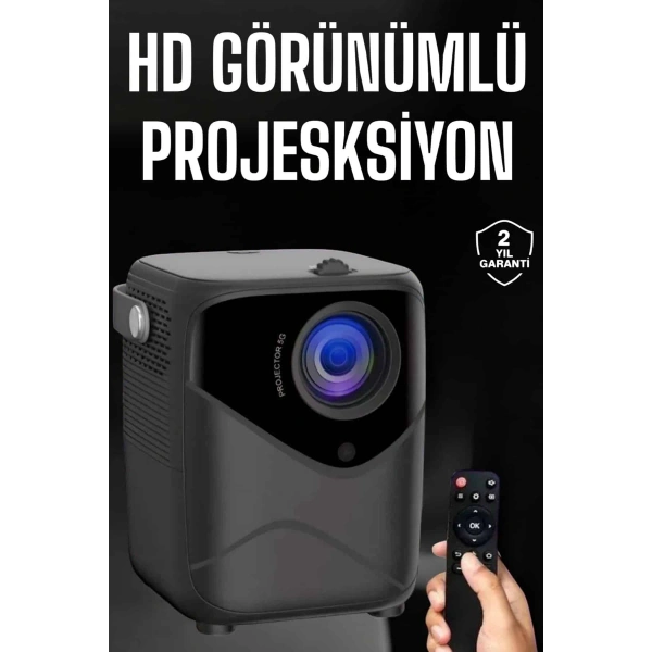 Yüksek HD Görünümlü Taşınabilir Projeksiyon Cihazı
