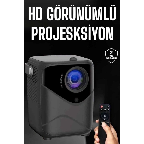 Yüksek HD Görünümlü Taşınabilir Projeksiyon Cihazı