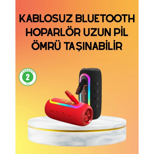 Yüksek Ses Kaliteli Kablosuz Hoparlör LED Işıklı
