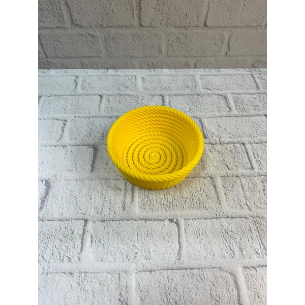 Yuvarlak Çerezlik Sarı Canlı Renkli Dekoratif Sunum Kasesi