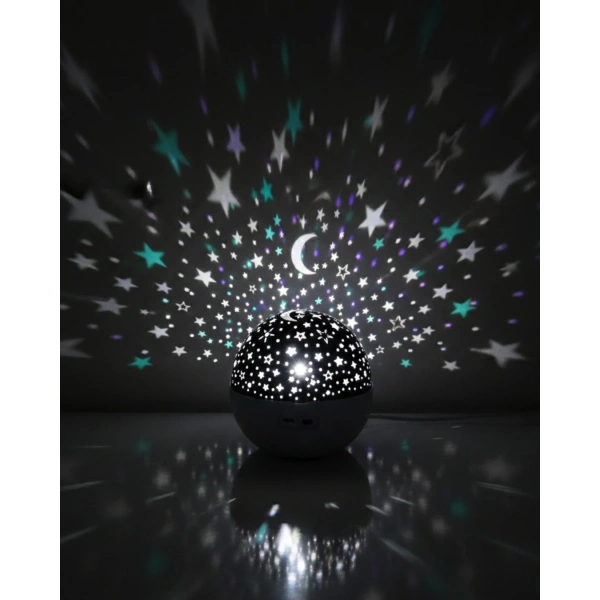 Zaman Ayarlı Fişli Yıldız Projektör Ortam Lambası