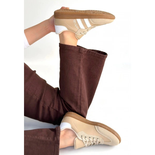 Zerti Bej Cilt Bağcıklı Spor Ayakkabı