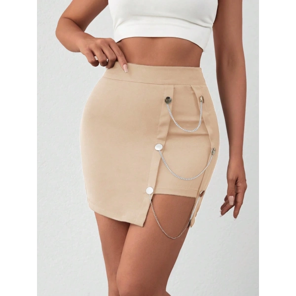 Zincirli mini etek s241008