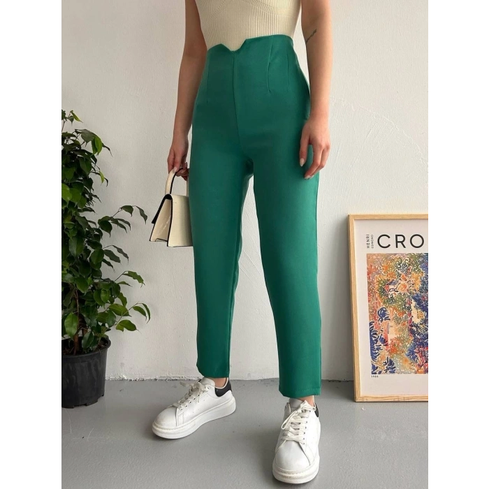 Atlas fletolu pantolon petrol yeşili