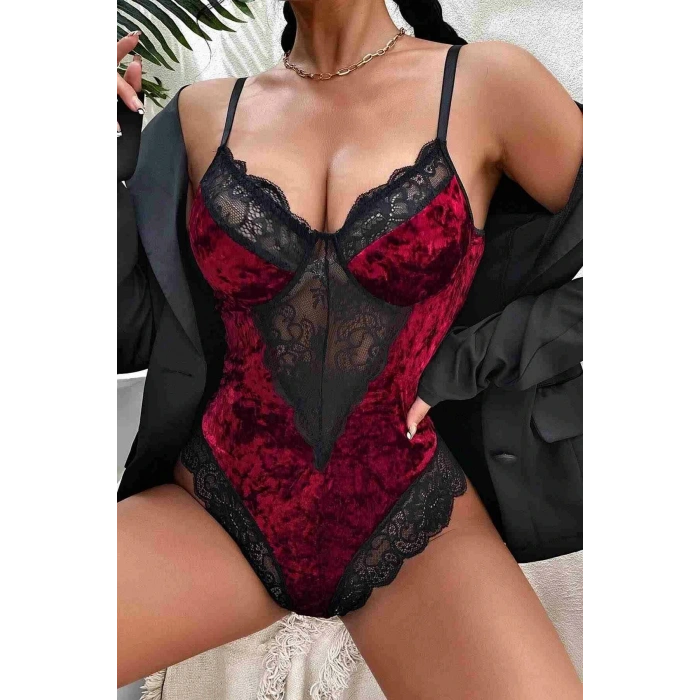 Gizotti Kadife Body Gecelik Babydoll Çok Renkli
