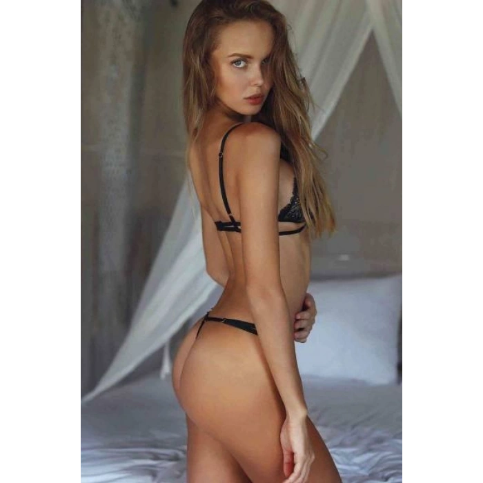 Gizotti Kadın Sütyen Tanga Takım Siyah