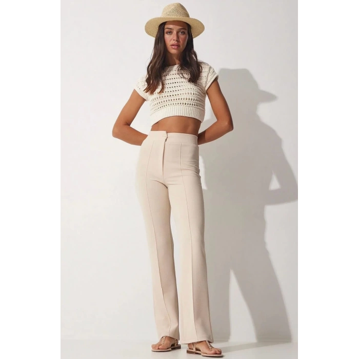 İthal krep kumaş palazzo pantolon