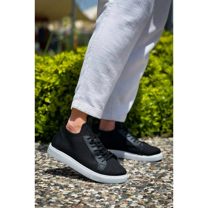 KB-112   Kuback Siyah Triko Bağcıklı  Günlük Erkek  Ayakkabı