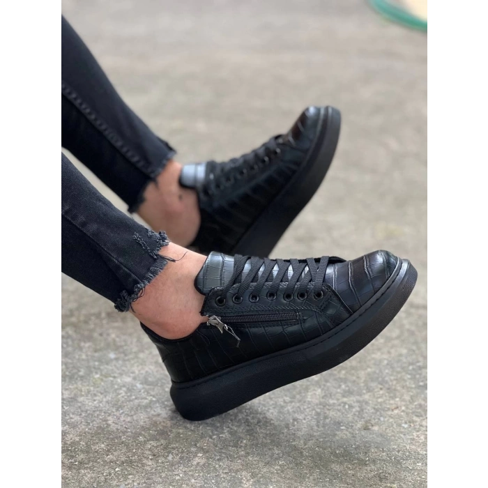 KB-309  Kuback Kömür Fermuar Ve Bağcıklı  Günlük Erkek  Ayakkabı