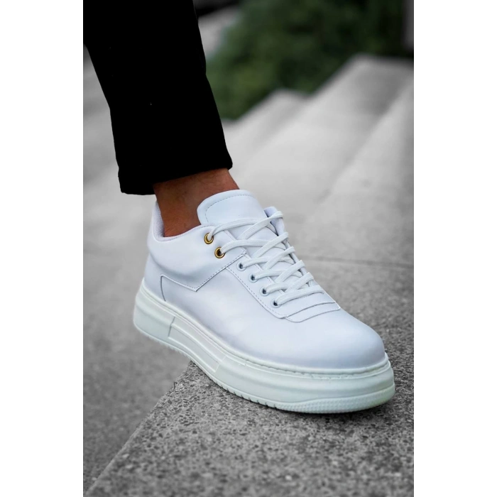 KB-X20 Kuback Beyaz Cilt Günlük Erkek Ayakkabı