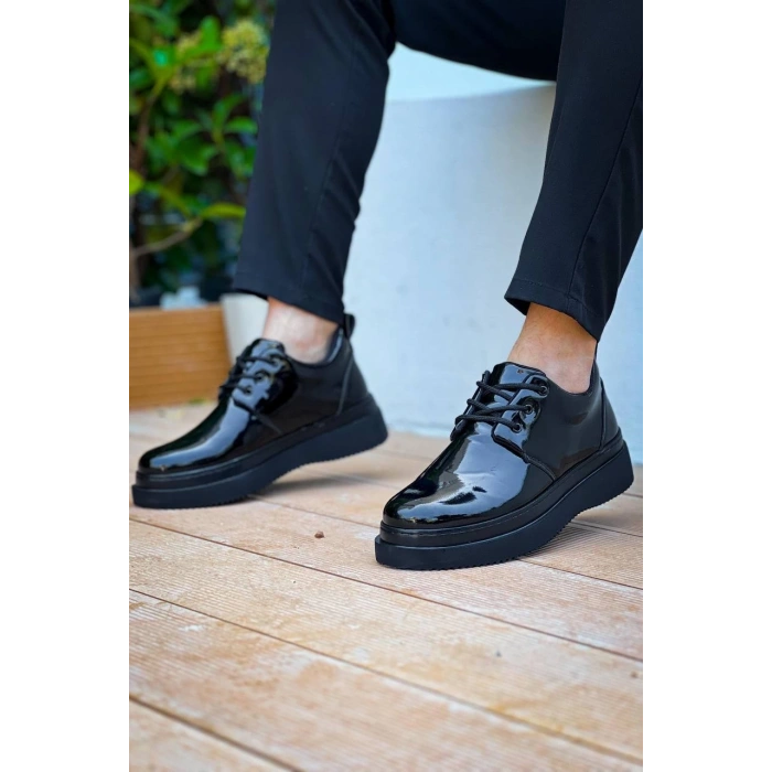 KB-X3  Kuback  Siyah Rugan Siyah Taban  Bağcıklı  Günlük Erkek  Ayakkabı