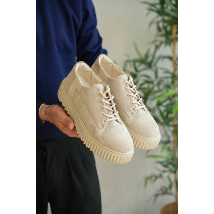 KB-X516 Kuback Bej Süet Günlük Erkek Ayakkabı