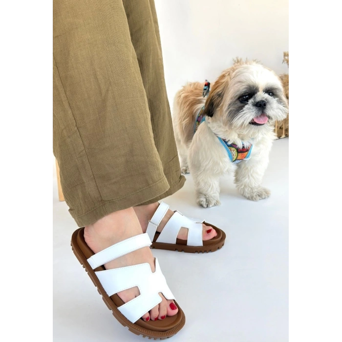 Kooni Beyaz Cilt Terlik