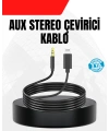 1 Metre Lightning to Aux Çevirici Kablo Stereo Ses Yüksek Kalite
