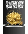 10 Metre Günışığı Led Işık Fişli Dekoratif Sarı Ton Aydınlatma 3 Modlu Led Şerit