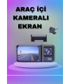 1080P 3 Lensli WİFİ Araç İçi Kameralı Ekran DVR Kaydedici Gece Görüşlü