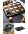 12 Bölmeli Metal Yapışmaz Muffin Kek Kalıbı