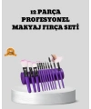12 Parça Makyaj Fırça Seti – Profesyonel ve Günlük Kullanıma Uygun