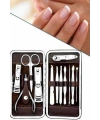 12 Parça Manikür Pedikür Seti Özel Deri Çanta El Ayak Bakımı Akne ve Sivilce Temizleme
