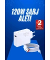 120 Watt Turbo Hızlı Şarj Aleti Seti Hızlı Şarj Adaptörü Beyaz