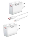 120 Watt Turbo Hızlı Şarj Aleti Seti Hızlı Şarj Adaptörü Beyaz