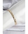 14K Gold Renk Kaplama Ezme Zincir Model Kadın Bileklik