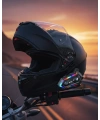 16 Mod RGB Işıklı Motosiklet Intercom Çift Telefon Destekli