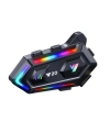 16 Mod RGB Işıklı Motosiklet Intercom Çift Telefon Destekli