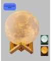16 Renkli 3D Ay Gece Lambası RGB Modlu Şarjlı