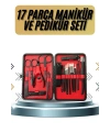 17 Parça Manikür Pedikür Seti El Ayak Bakım Seti Tırnak Makası Törpü