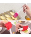 2'li Silikon Pasta - Börek - Poğaça Yağ Fırçası ve Spatula Seti