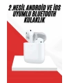 2. Nesil Bluetooth Android ve İOS Uyumlu Kablosuz Kulaklık Çağrı Cevaplama