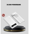 20.000 mAh 4 Çıkışlı LED Göstergeli Hızlı Şarj Powerbank