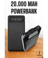 20.000 Mah Led Işıklı LCD Ekran USB Girişli Type-C Lightning Powerbank