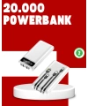 20.000mAh PD Powerbank LED Işık LCD Ekran Dahili Kablo Çoklu Giriş