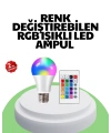 2025 RGB LED Ampul Uzaktan Kumandalı Renkli Işık A Kalite