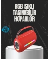 20W Güçlü Ses Çift Sürücülü RGB LED Işıklı Bluetooth 5.3 Hoparlör