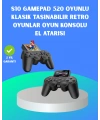 2.4 İnç HD Renkli Ekranlı 500-in-1 Taşınabilir Retro Oyun Konsolu, Kablolu TV Bağlantısı ve Uzun Pil Ömrü