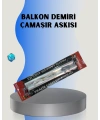 25x60 Balkon Askılığı Kare Demir Uyumlu Hava Dayanıklı Çamaşır Askısı