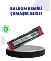 25x60 Balkon Askılığı Kare Demir Uyumlu Hava Dayanıklı Çamaşır Askısı
